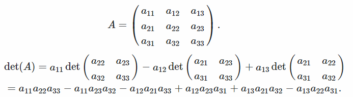 matrix determinant example